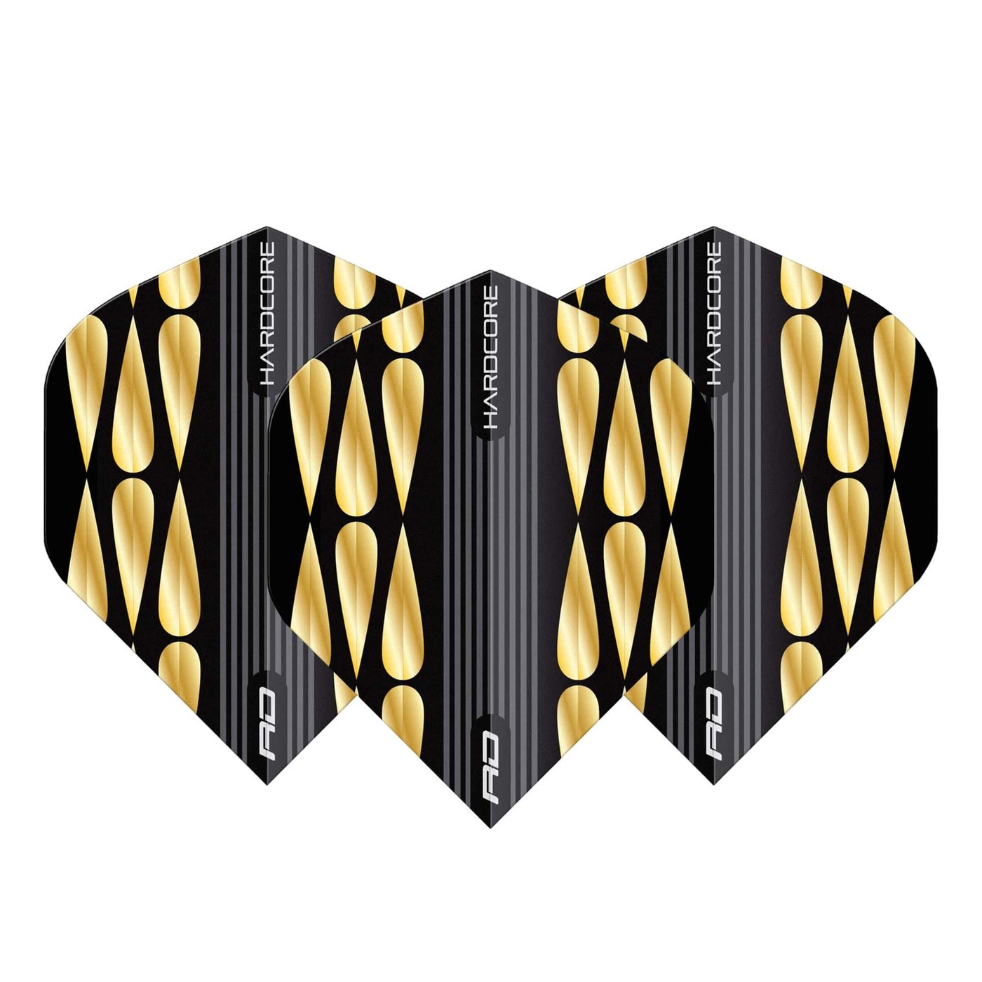 Red Dragon Hardcore Premium Gold & Black Teardrop Darts Flights