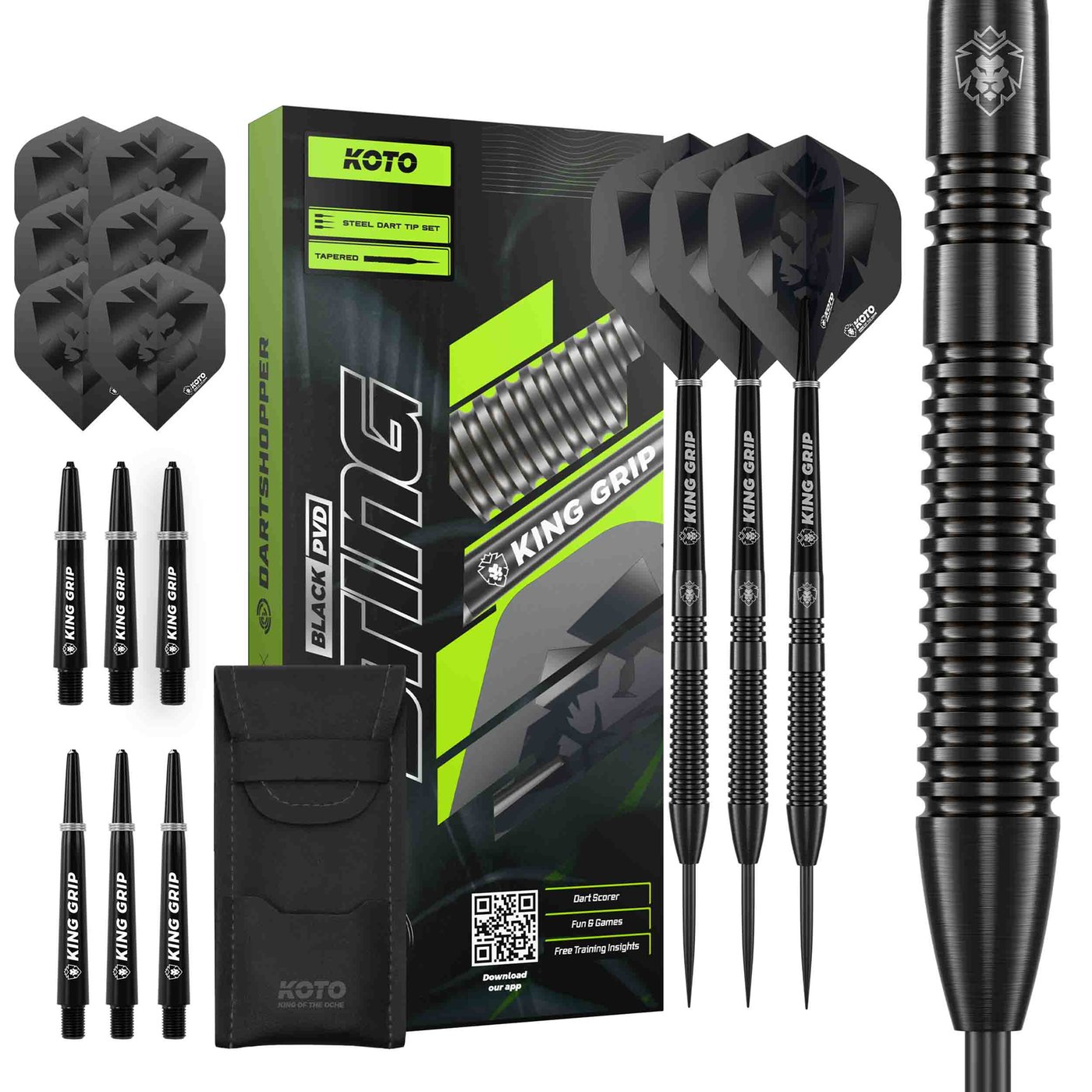 KOTO Sting Black Tapered 90% - Dartpilar