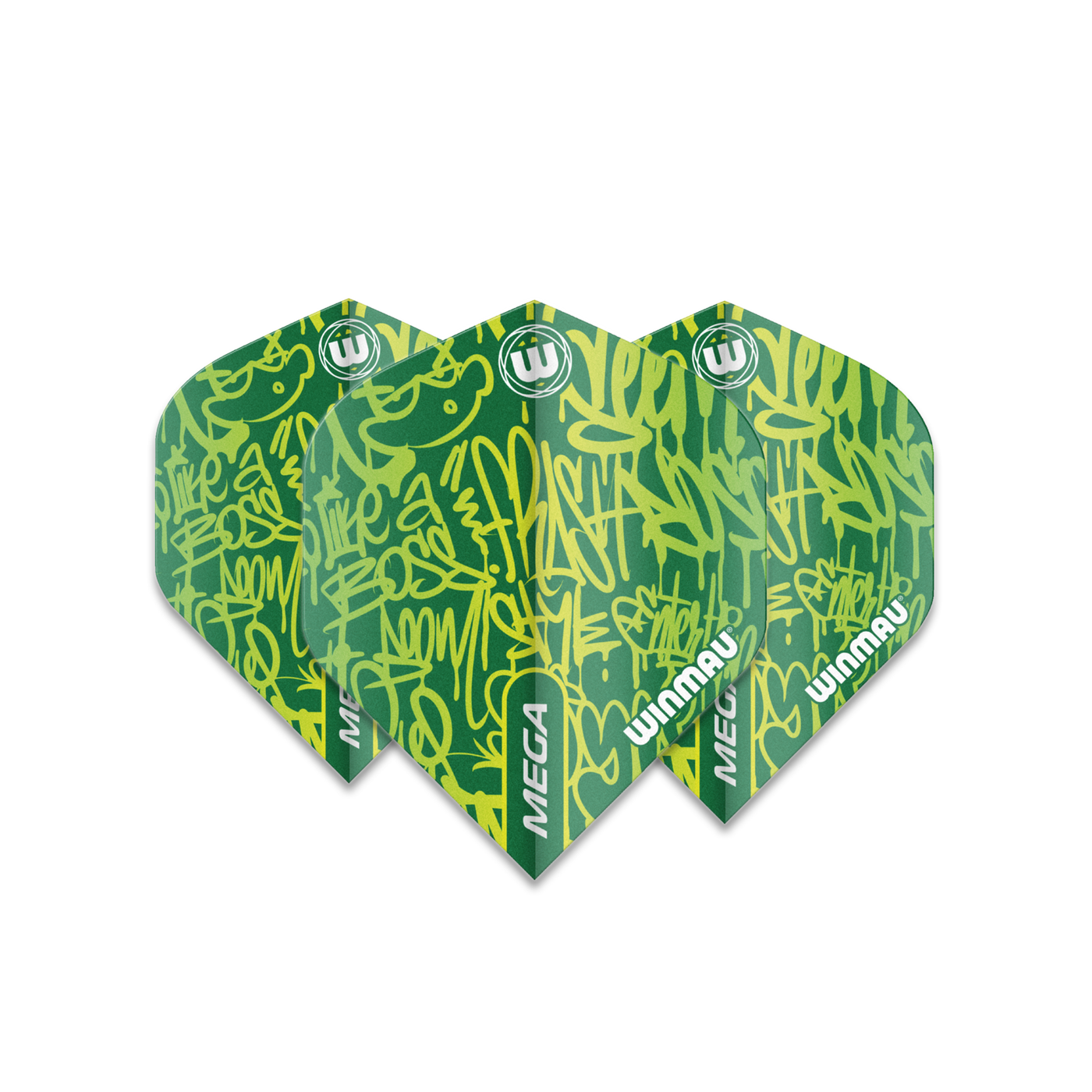 Winmau Mega Standard Graphic Green Darts Flights