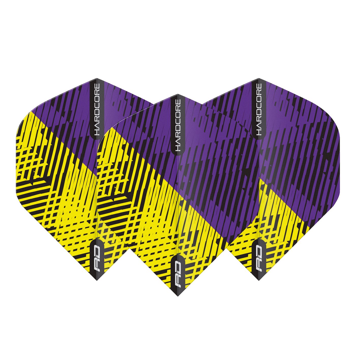 Red Dragon Hardcore Radical Purple and Yellow Fleck Darts Flights
