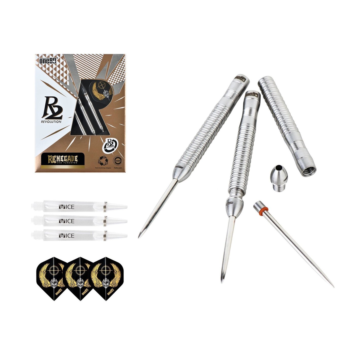 ONE80 R2 Interchange RE-Negade 90% Steel Tip Darts