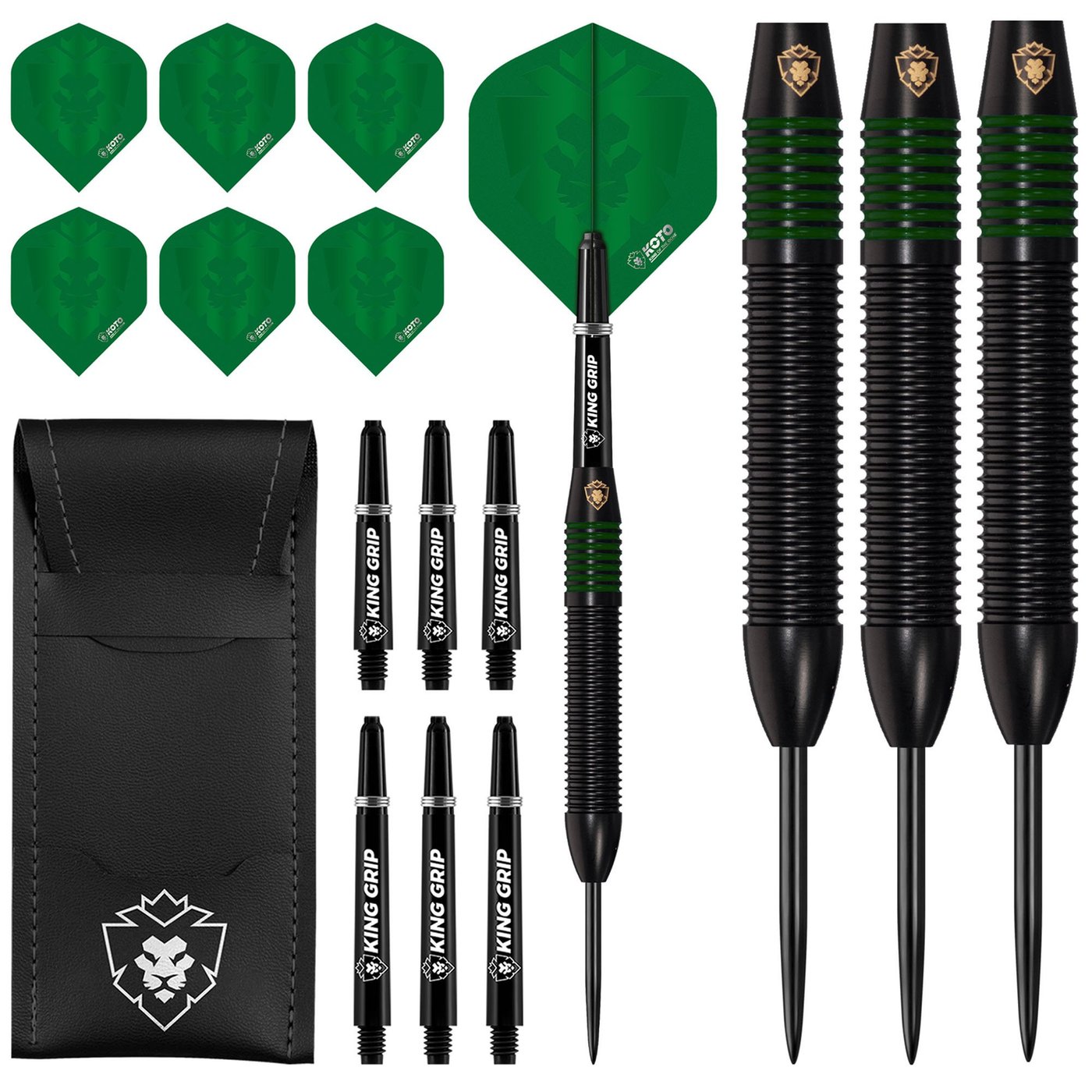 KOTO Kingprove Black & Green Brass Darts