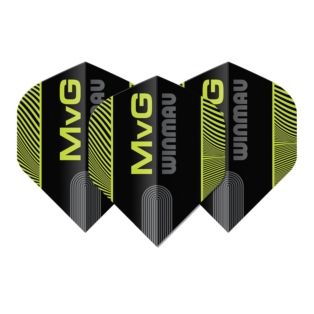Winmau Michael van Gerwen Prism Delta Black Green MVG - Dart Flights