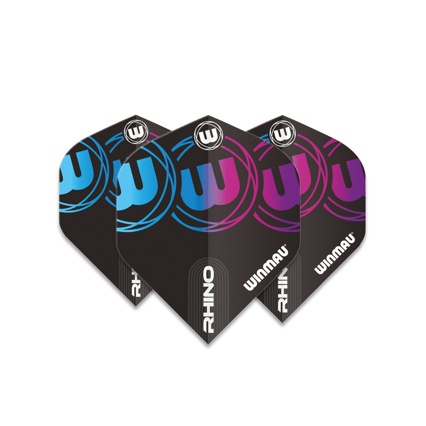 Winmau Rhino Extra Thick Logo Gradient Blue V2 Darts Flights