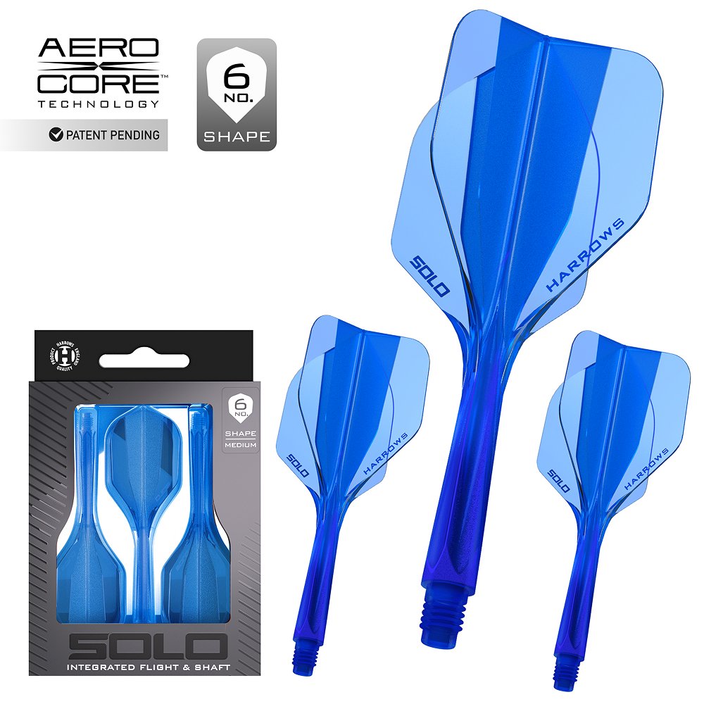 Harrows Solo Blue NO6 - Dart Flights