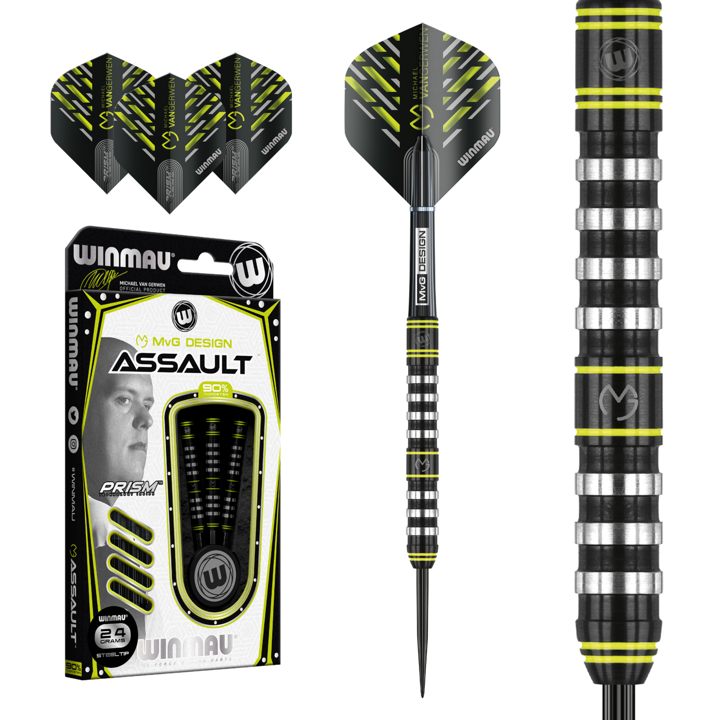 Dardos Winmau Michael van Gerwen Assault 90% Punta de Acero