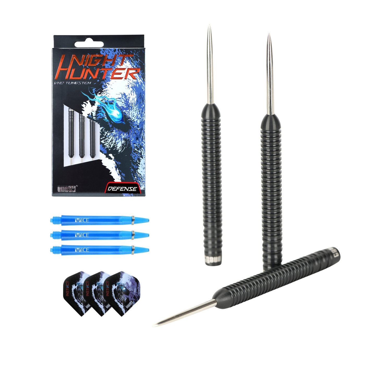 ONE80 Night Hunter Defense 90% Steel Tip Darts
