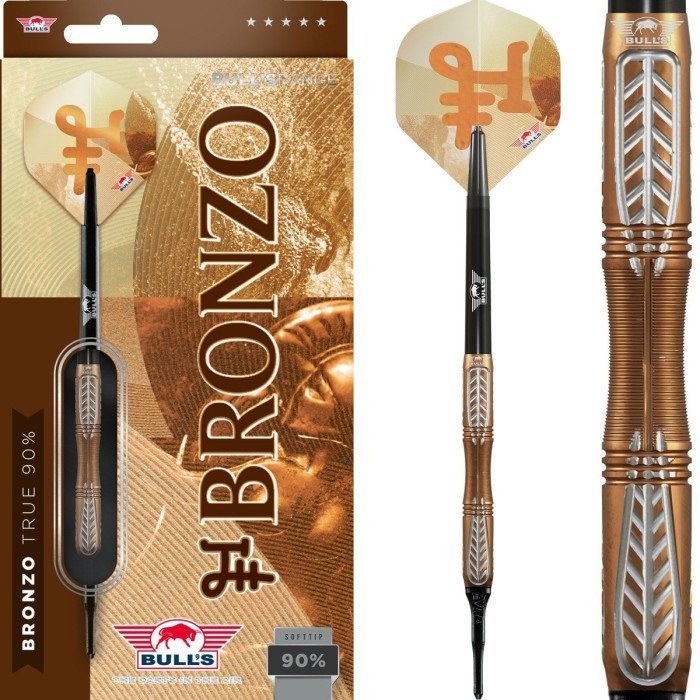 Bull's Bronzo True 90% - Dartpilar Soft Tip