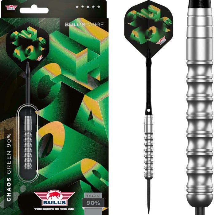 Bull's Chaos Green 90% - Steel Tip Darts
