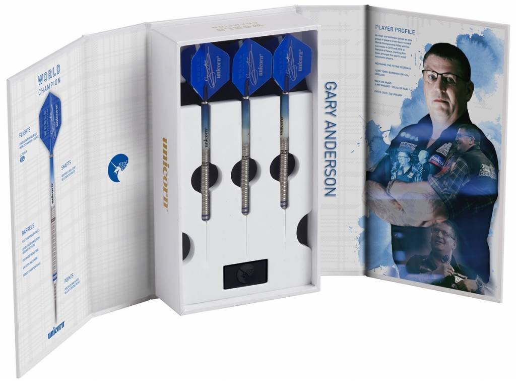 Unicorn Gary Anderson W.C. Phase 3 90% Deluxe Steel Tip Darts