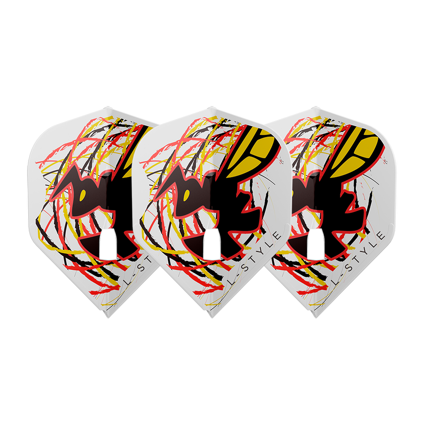 L-Style L1 Pro John Desreumaux White V1 Darts Flights