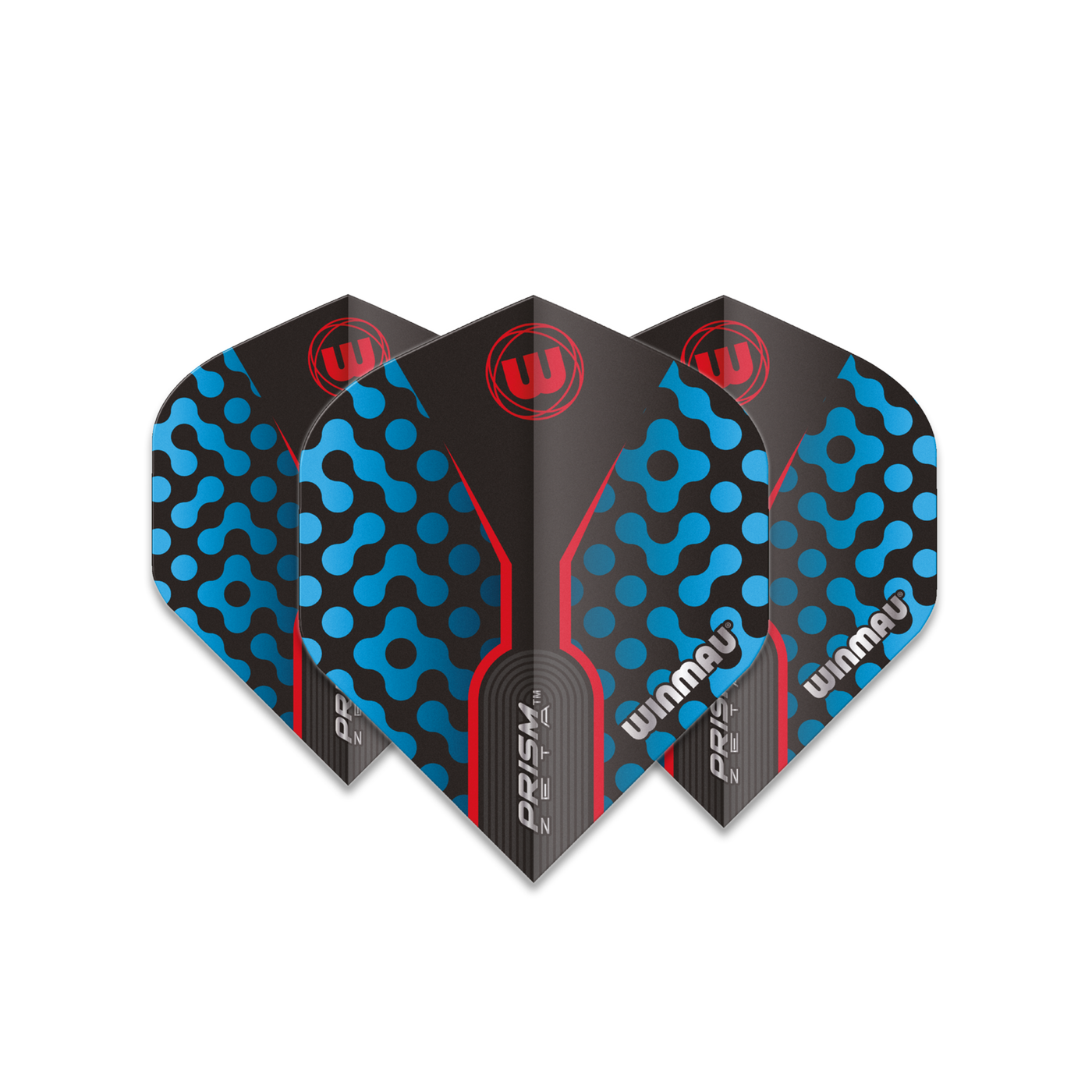 Winmau Prism Zeta Black & Blue Darts Flights