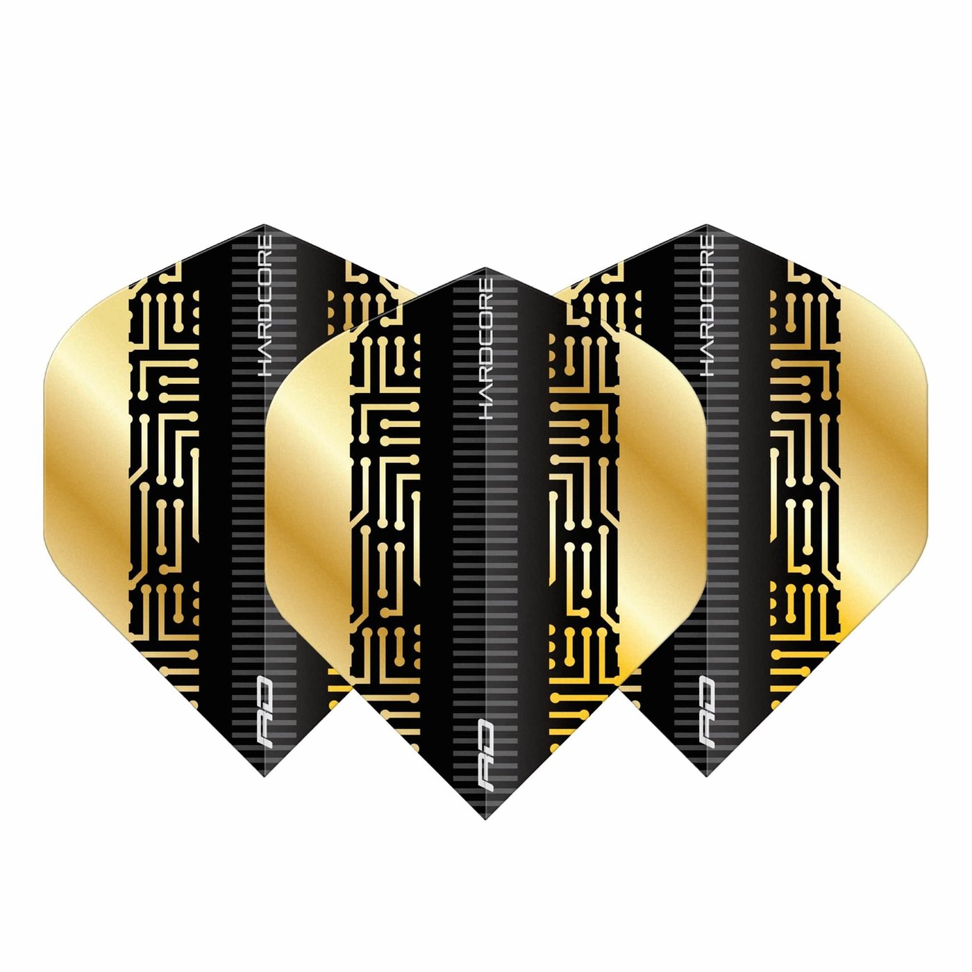 Red Dragon Hardcore Premium Gold & Black Maze Darts Flights