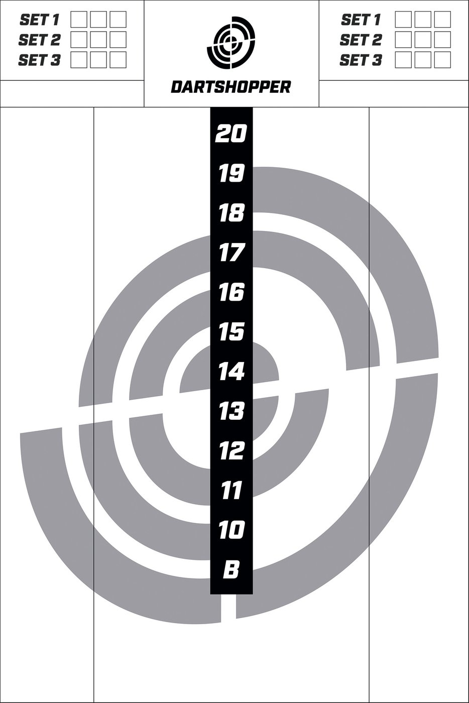 Dartshopper Whiteboard 40x30 - Scorebord