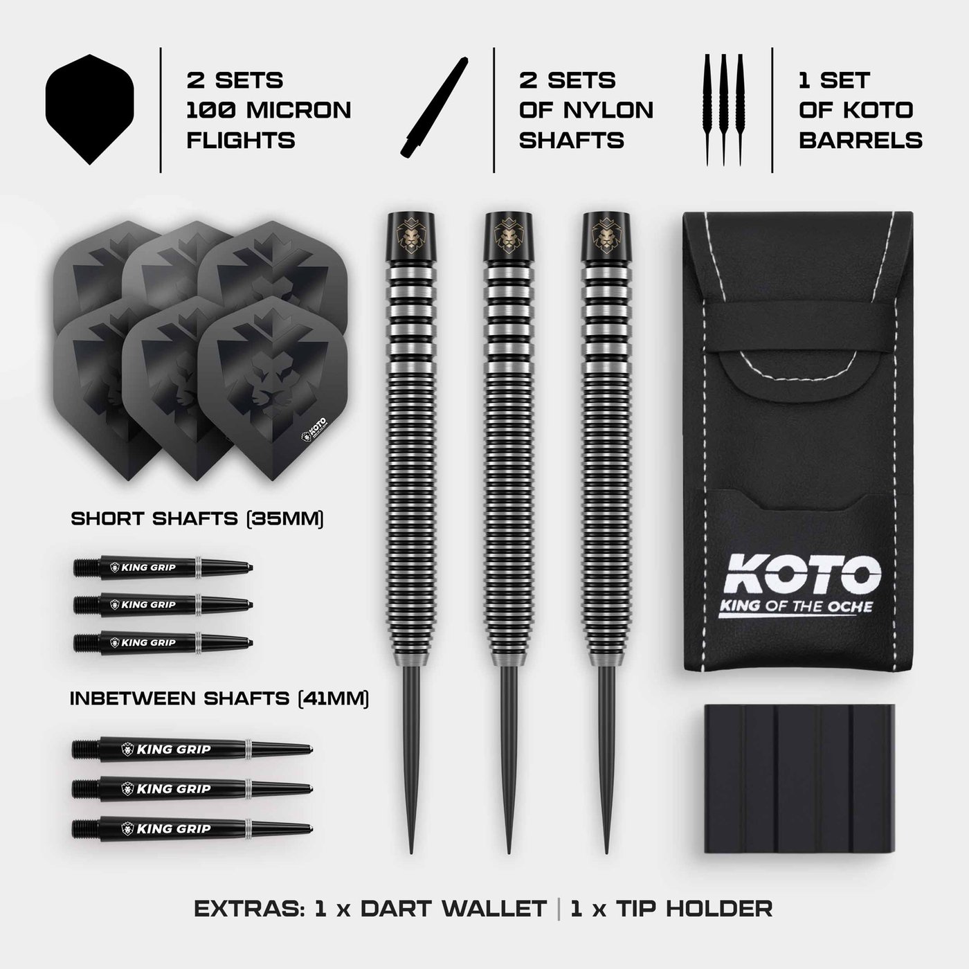 KOTO Zoom Black Electro 90% - Steel Tip Darts - Dartshopper.com