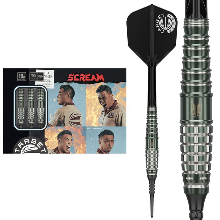 ダーツ TARGET SCREAM AKITO YAMAGATA Model Target Japan Akito Yamagata Scream G1 90% Soft Tip Darts