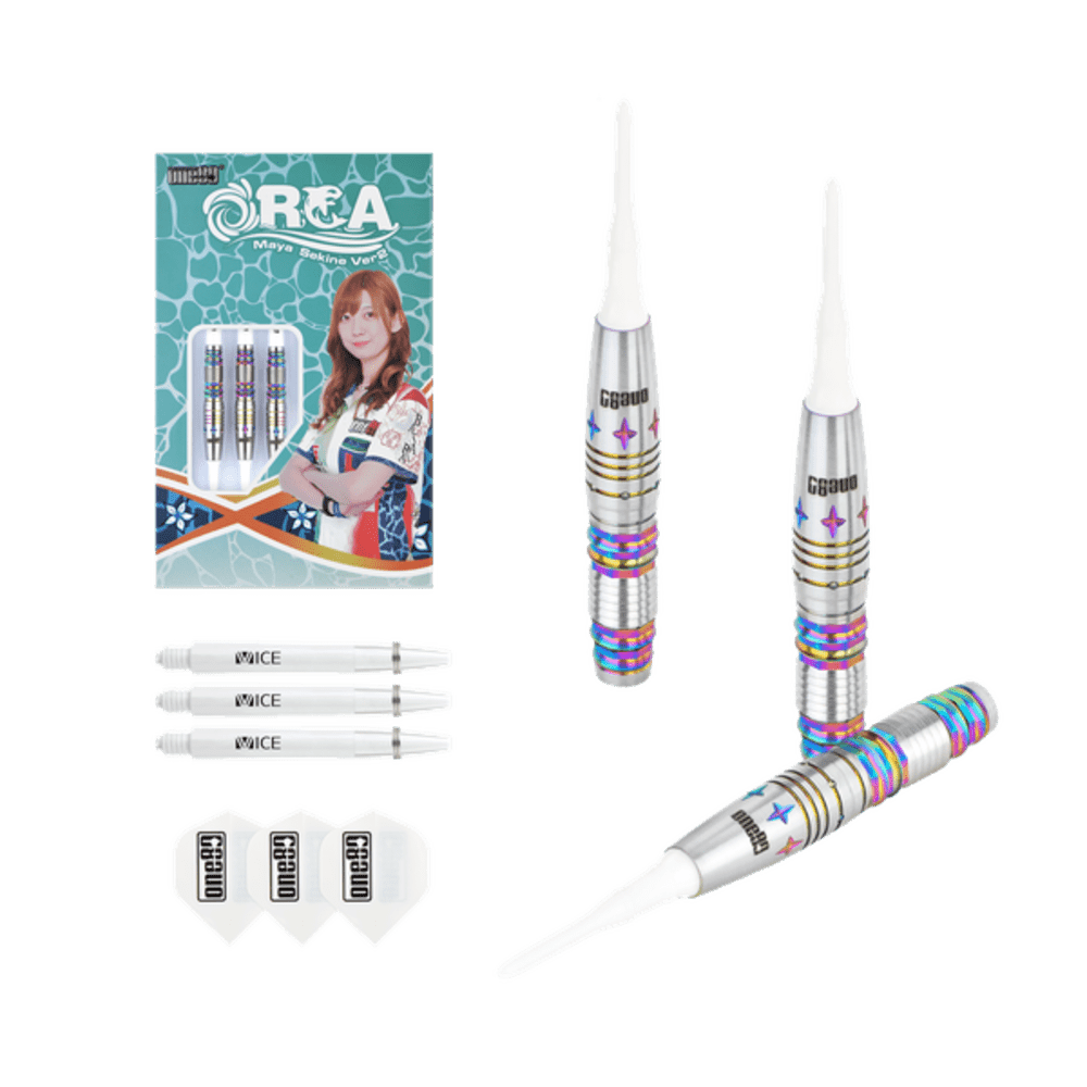 ダーツ one80 MAYA SEKINE ORCA II Chameleon ONE80 Maya Sekine Orca II Chameleon 90% Soft Tip Darts