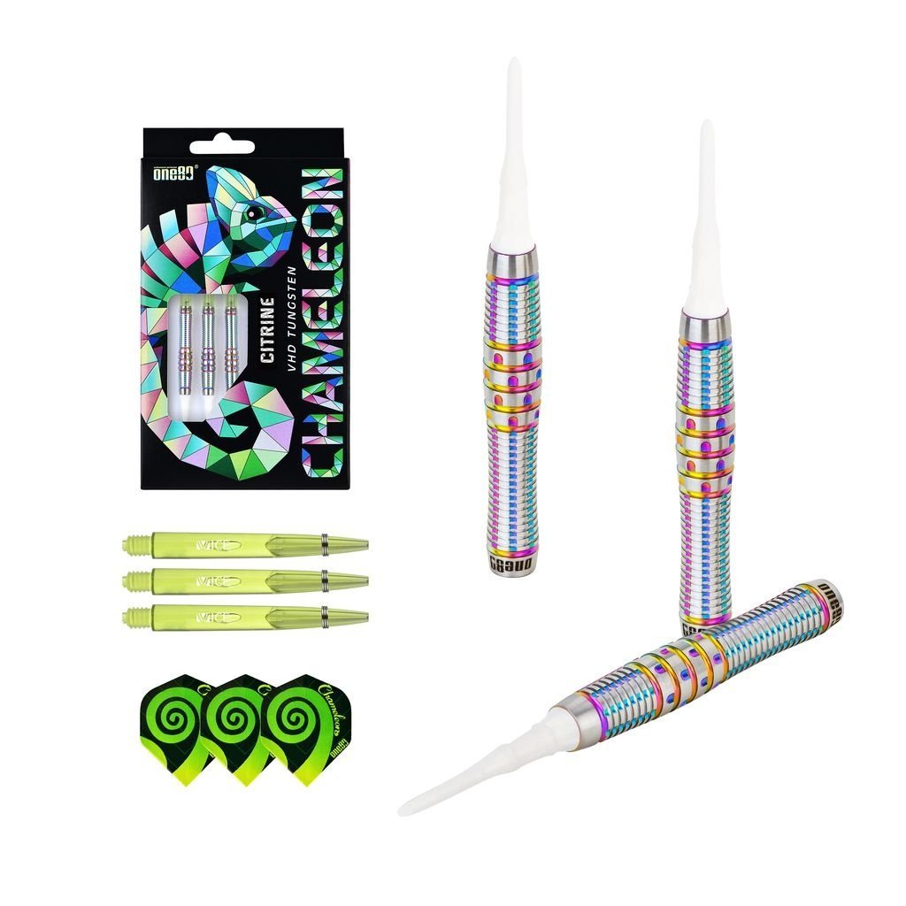 ONE80 Chameleon Citrine 90% Soft Tip Darts