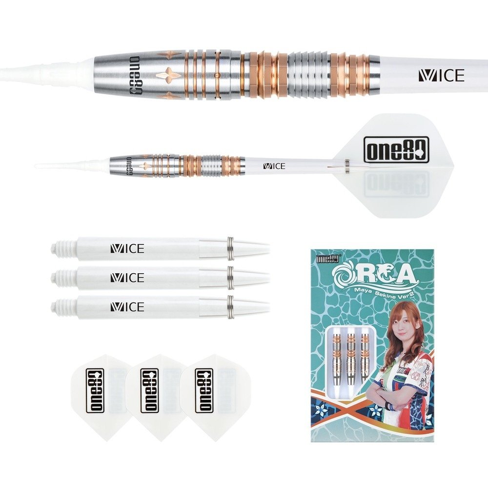 ONE80 Maya Sekine Orca II Rosegold 90% Soft Tip Darts
