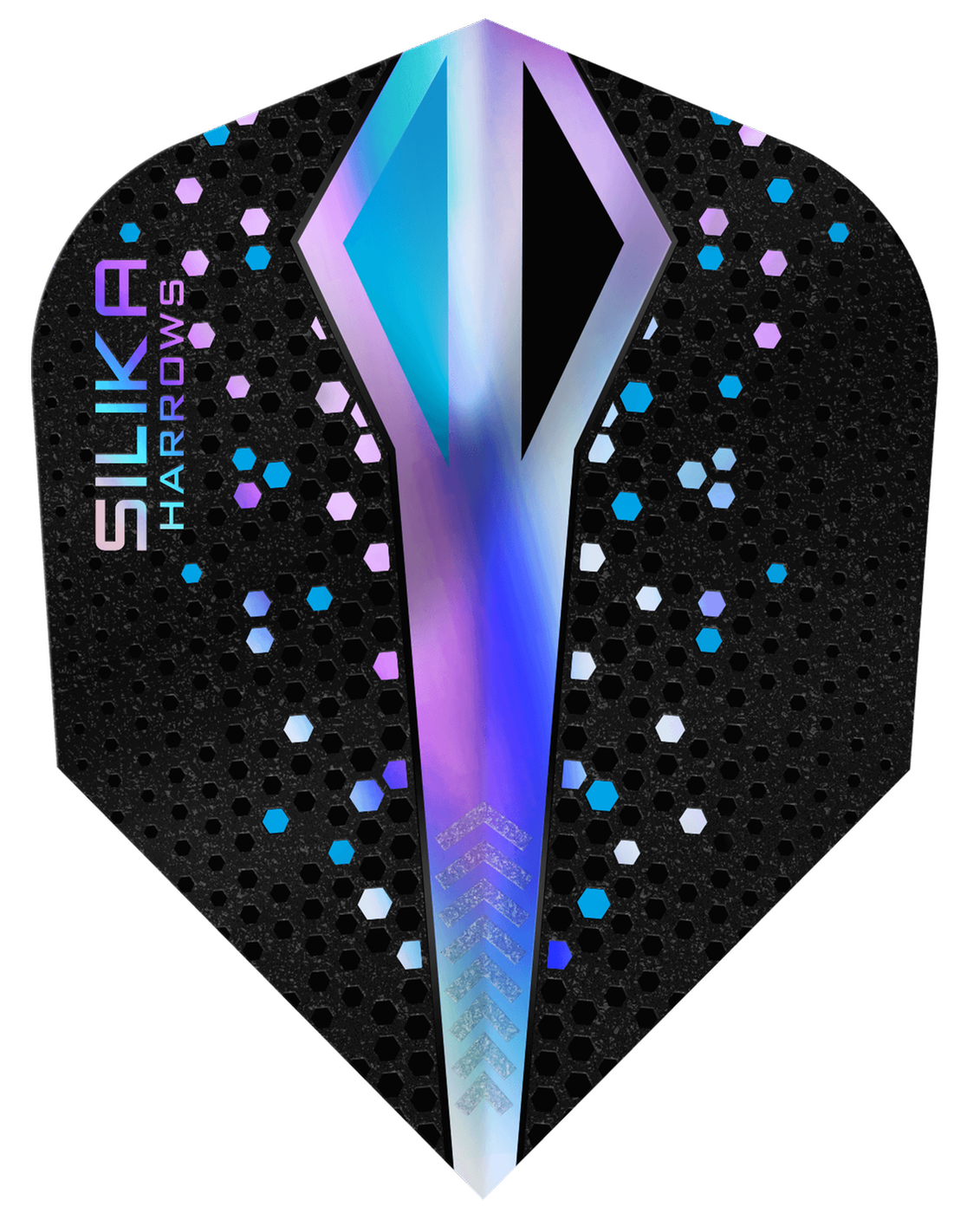 Harrows Silika Colour Shift Silver NO6 Tough Crystalline Coated Darts Flights