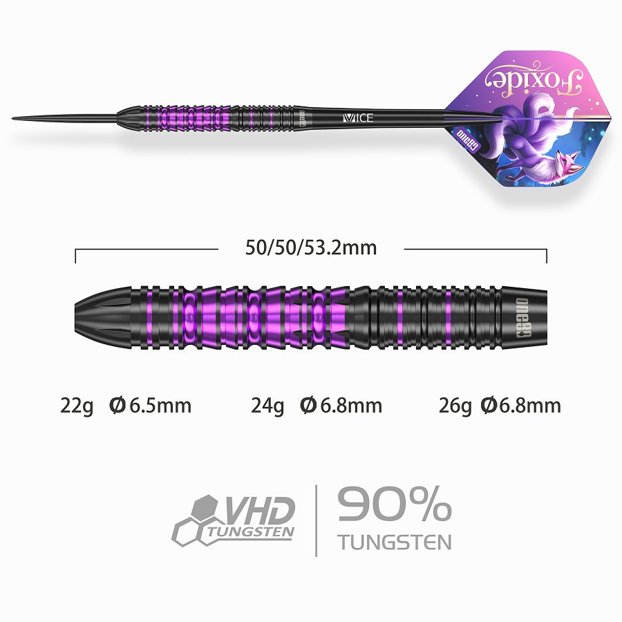 ONE80 Foxide F1 90% - Steel Tip Darts - Dartshopper.com