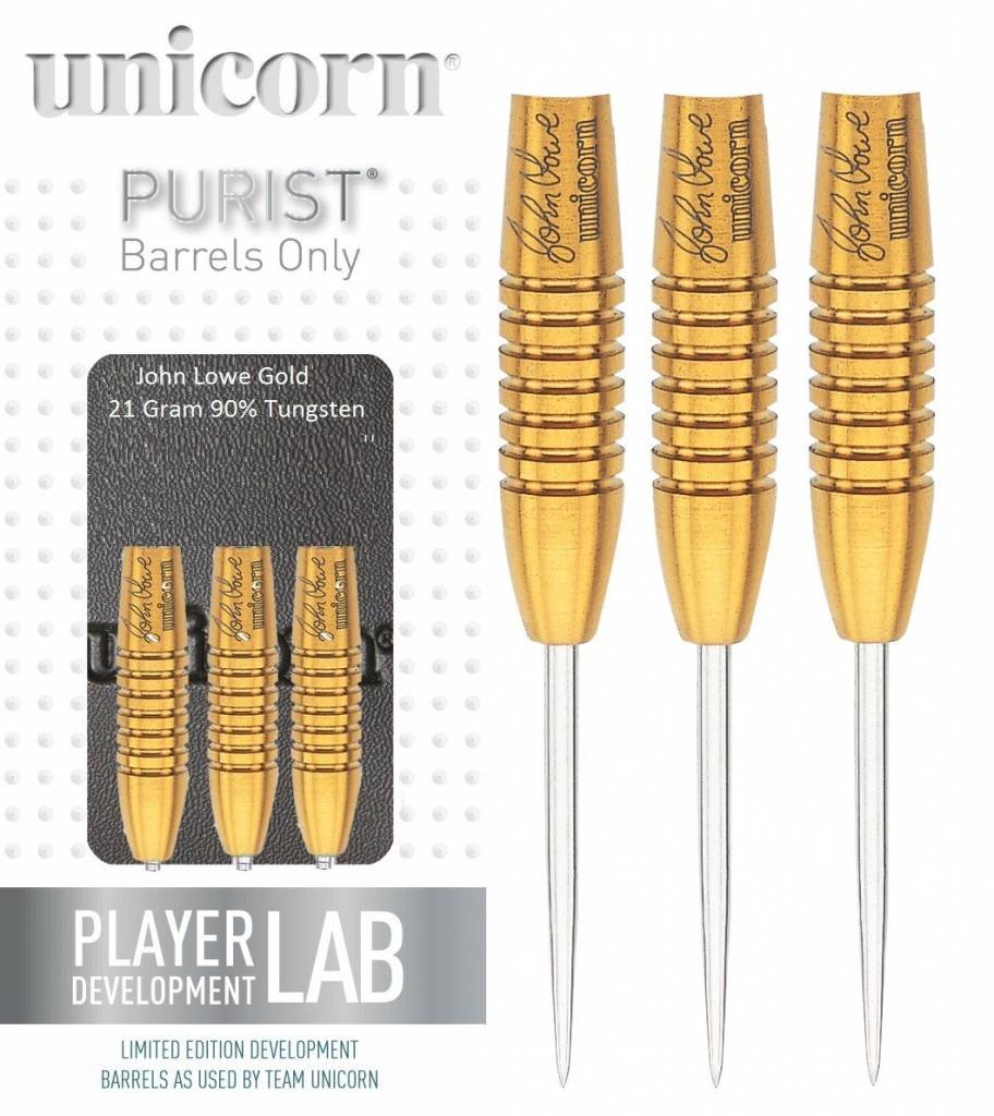 Unicorn Purist W.C. John Lowe Gold 90% Darts