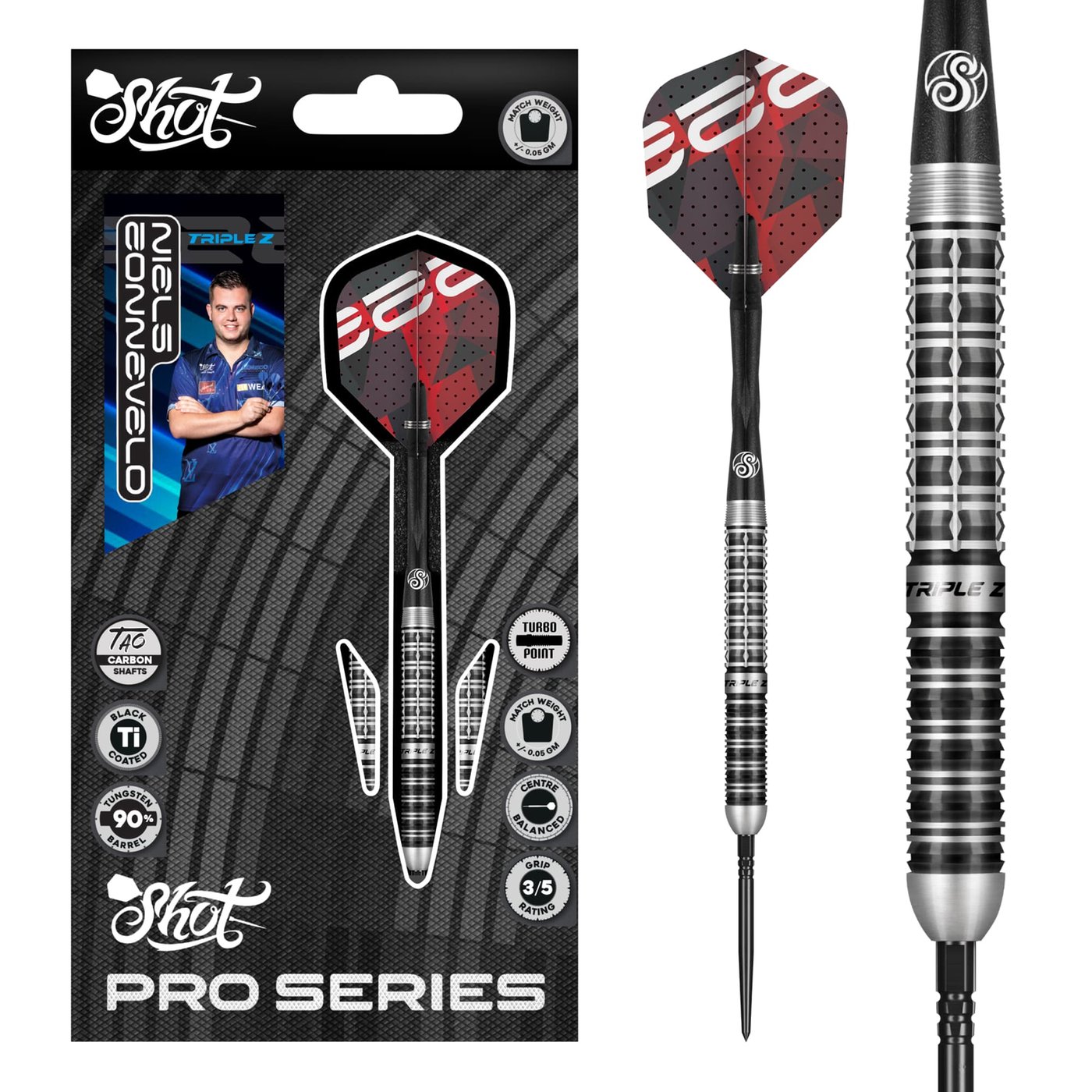 Shot Niels Zonneveld 2.0 Turbo Points 90% - Steel Tip Darts