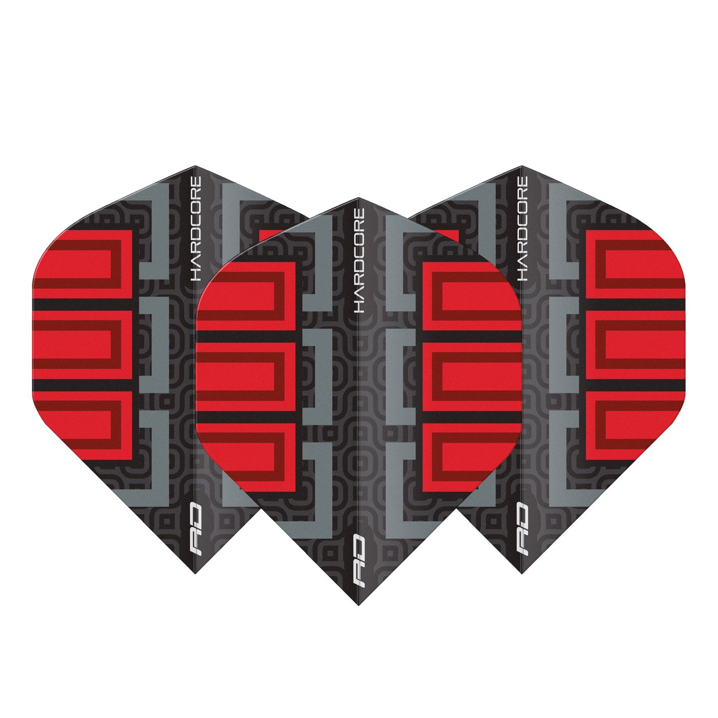 Red Dragon Hardcore Radical Black & Red Blocks Darts Flights