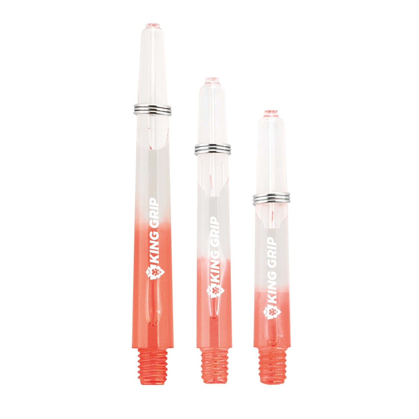 KOTO King Grip Colours Red Clear Darts Shafts