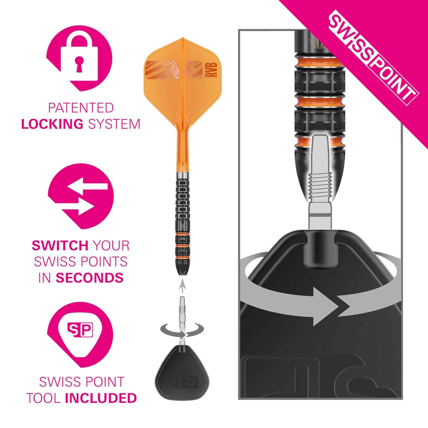 Target Raymond van Barneveld 95K Swiss Point 95% Steel Tip Darts