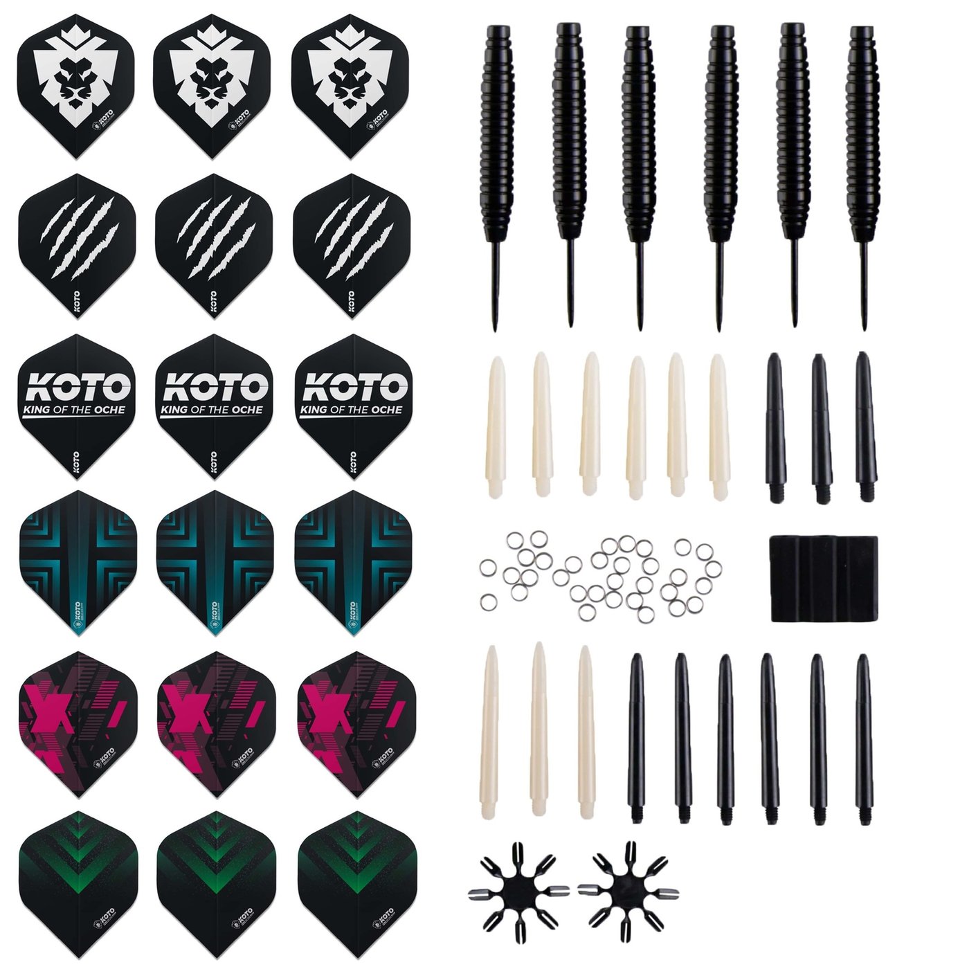KOTO King Pro + 2 Sets Darts + 90st Accessoires - Diana de dardos Set