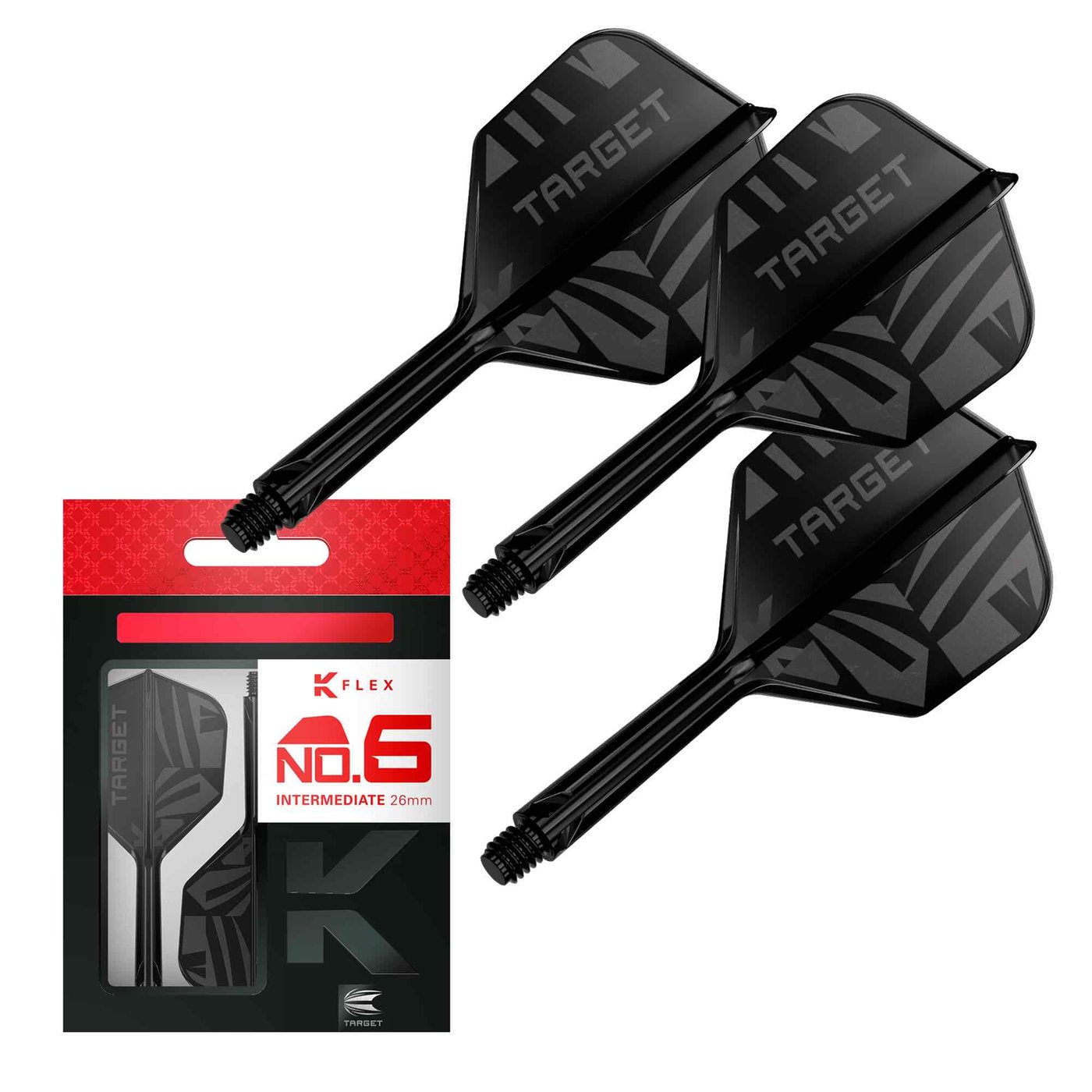 Target K-Flex Muster Schwarz NO6 - Dart Flights