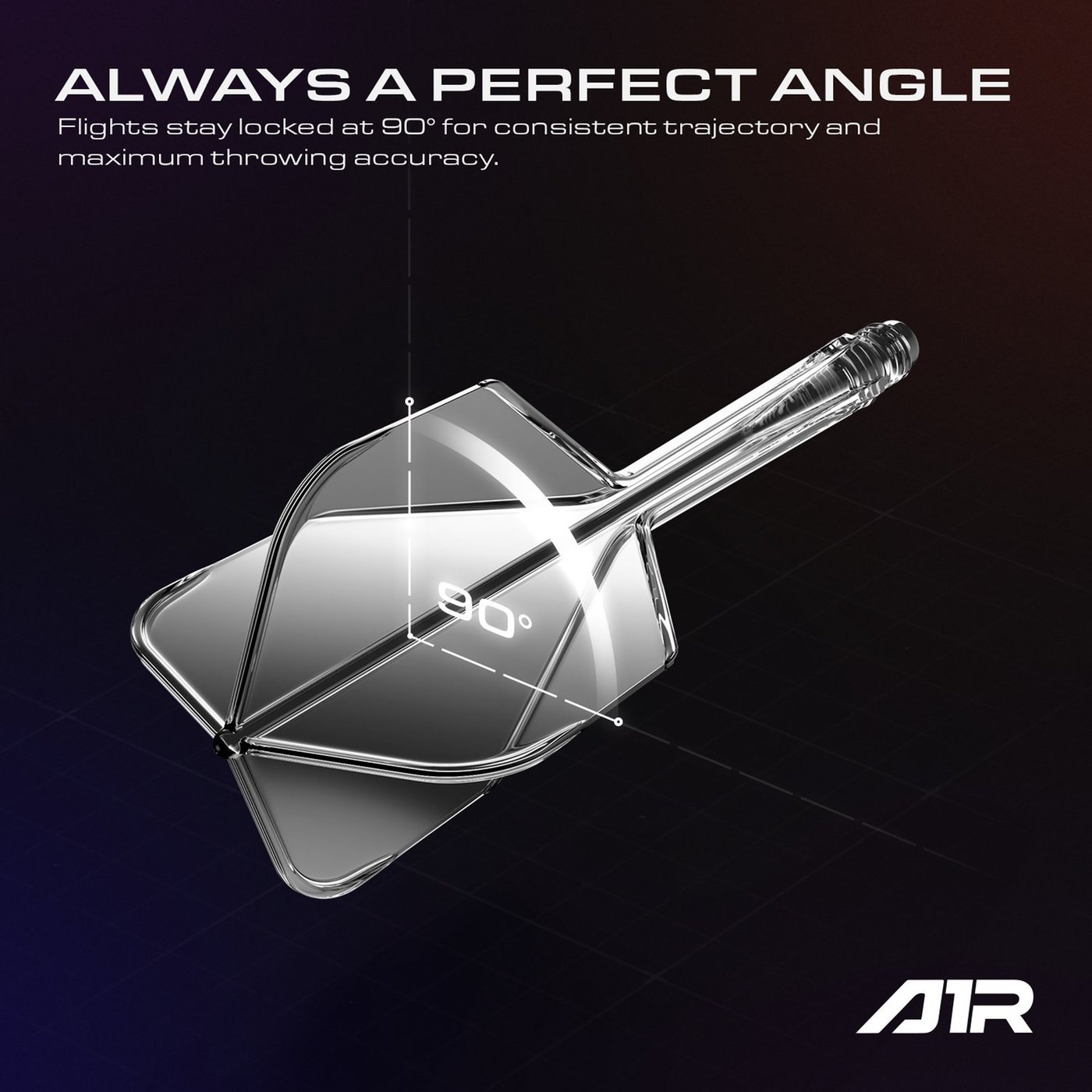 GOAT Ailettes Air Blue Clear No6 Inbetween, 3 Ailettes En Plastique Avec Tige, Accessoires De Fléchettes