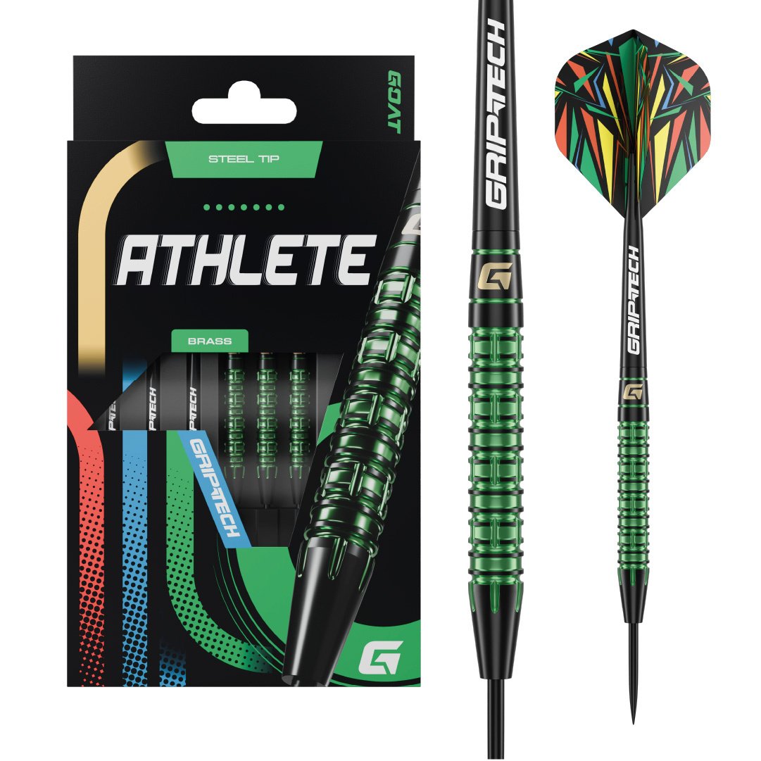 GOAT Athlete Green Brass - Fléchettes pointe Acier