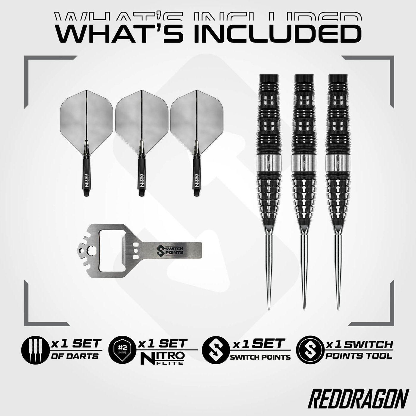 Red Dragon Recon Torpedo Switch Point 90% - Steel Tip Darts