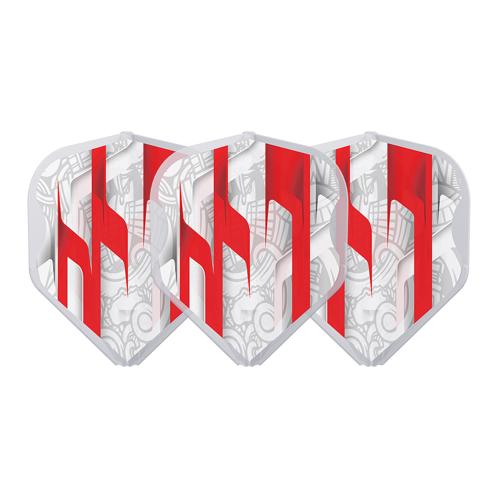 L-Style EZ L1 Mamo Series White Clear White Darts Flights