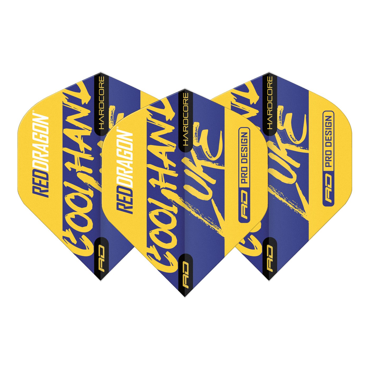 Red Dragon Luke Humphries Signature Yellow Hardcore Standard Darts Flights