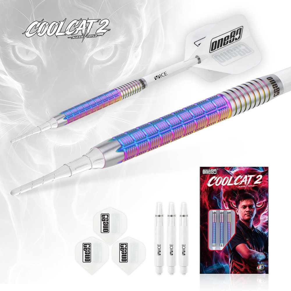 ONE80 Alexis Toylo Coolcat II Rainbow 90% - Soft Tip Darts