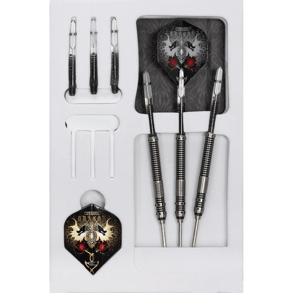 Cuesoul Dragon Black 90% Steel Tip Darts