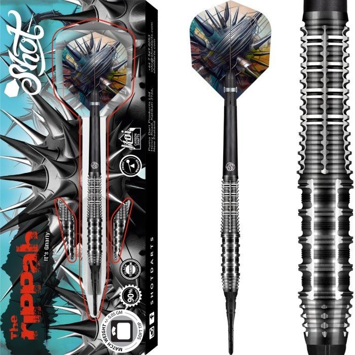 Shot Gnarly Rippah 90% Soft Tip Darts