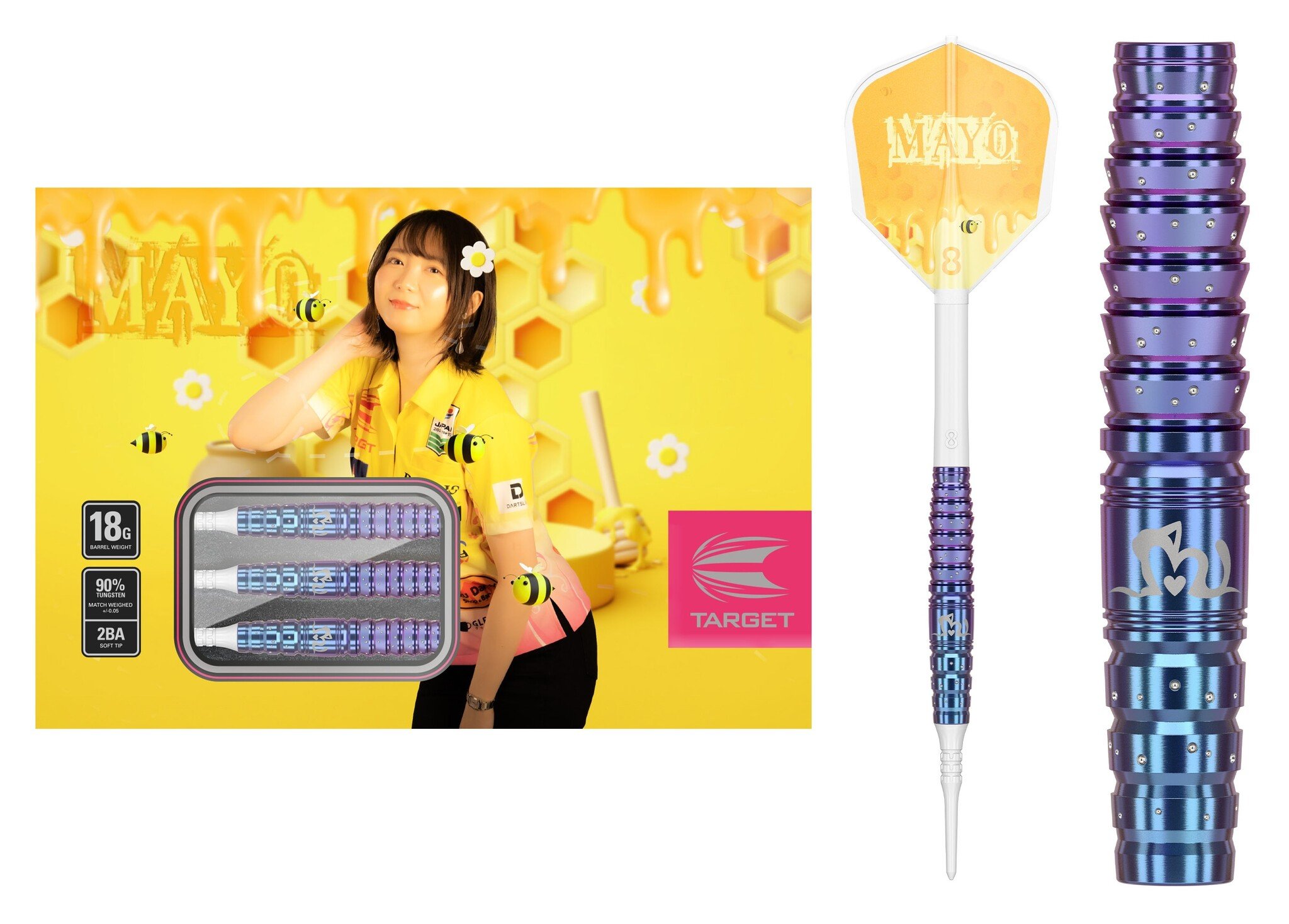 ダーツ TARGET JAPAN PRIME SERIES MAYO G5 Target Japan Mayuko Morito G5 Max 90% Soft Tip Darts