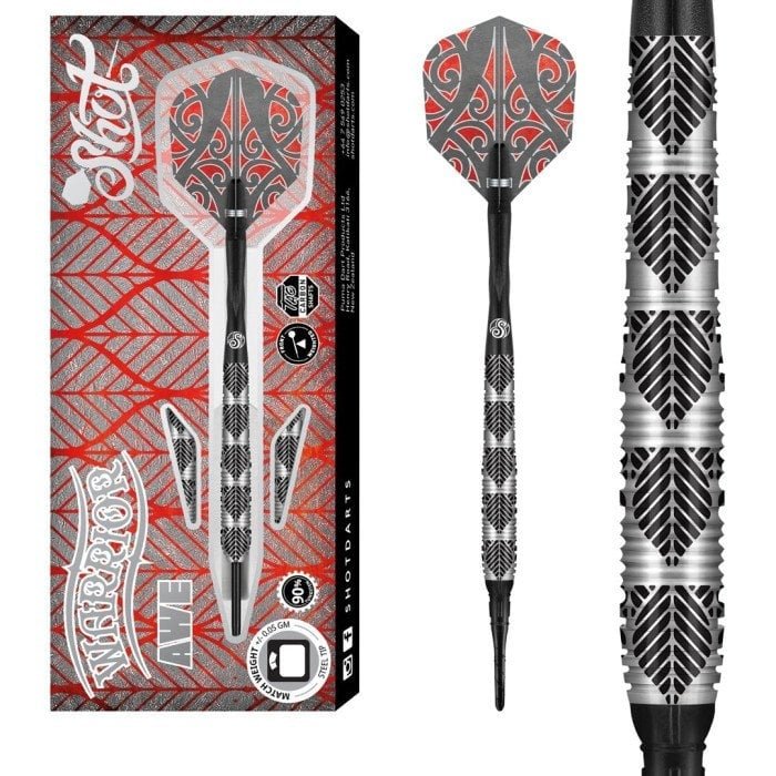 Shot Warrior Awe 90% Soft Tip - Fléchettes pointe Plastique