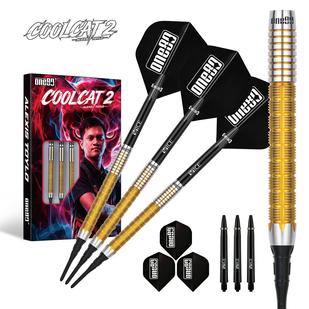 ONE80 Alexis Toylo Coolcat II Gold - Soft Tip Darts - Dartshopper.com
