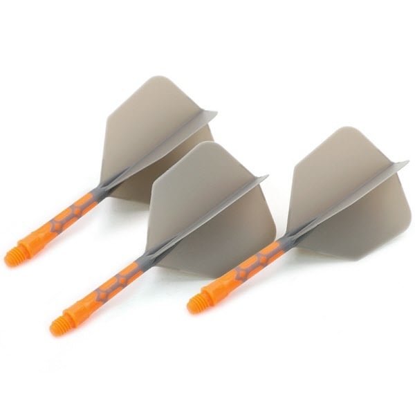 Cuesoul - ROST T19 Integrated Flights - Big Wing - Grey Orange - Dart Flights