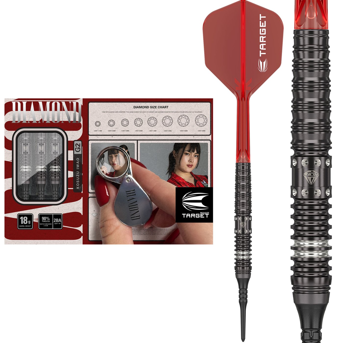 Target Japan Kosuwu Iwao Diamond G2 90% Soft Tip Darts