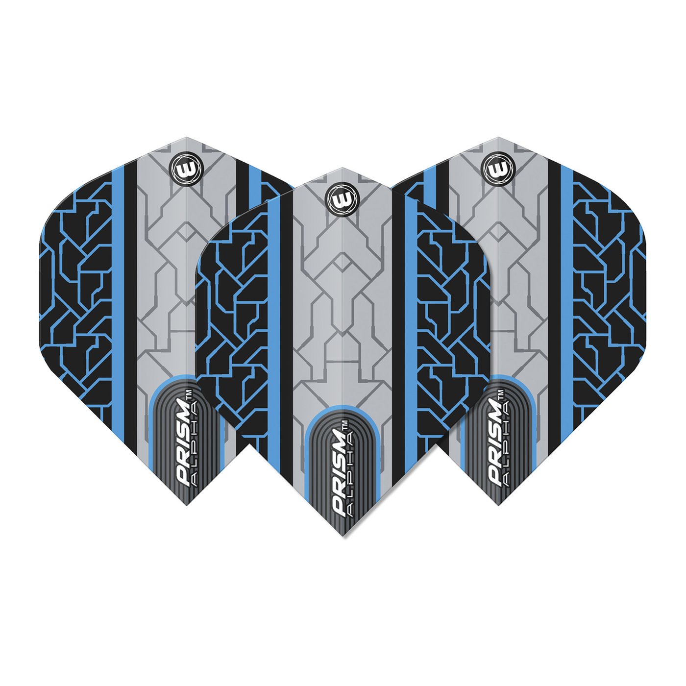 Winmau Prism Alpha Grey & Blue Darts Flights