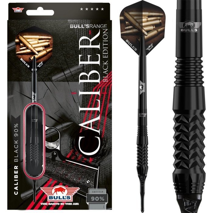 Bull's Caliber Black 90% - Soft Tip Darts