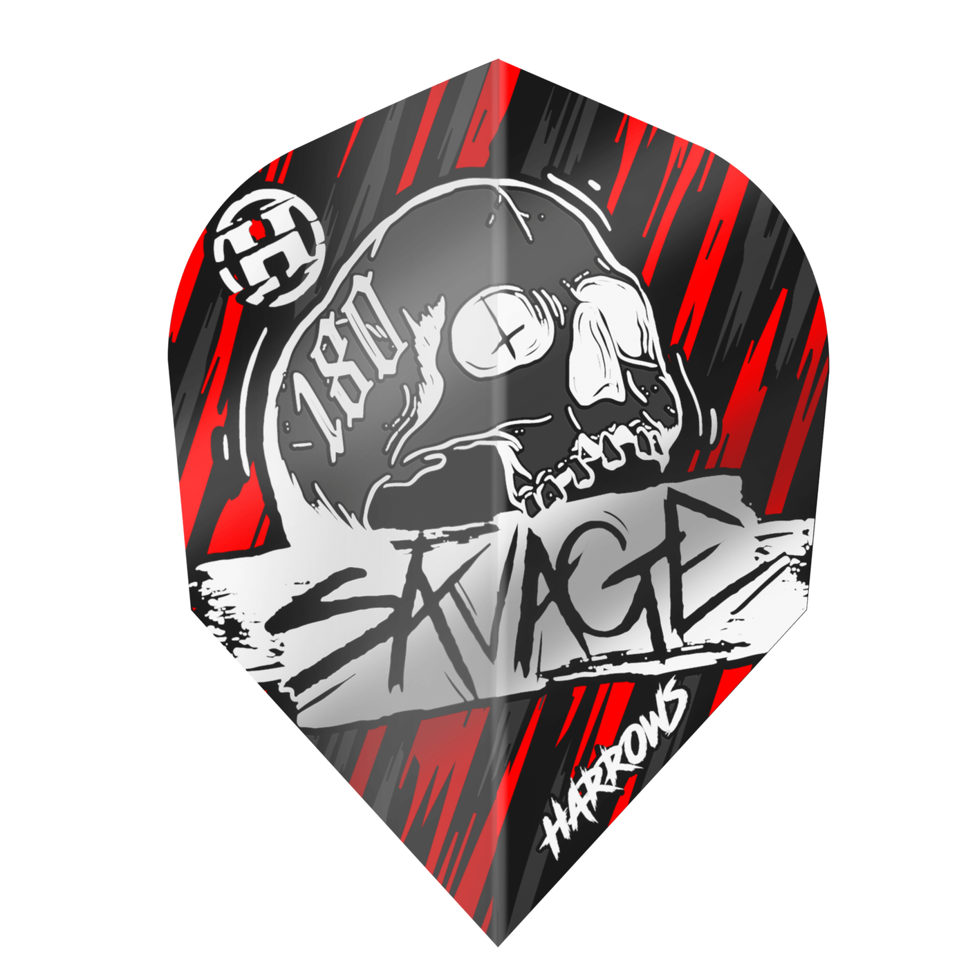 Harrows Savage Red Silver NO6 - Dart Flights