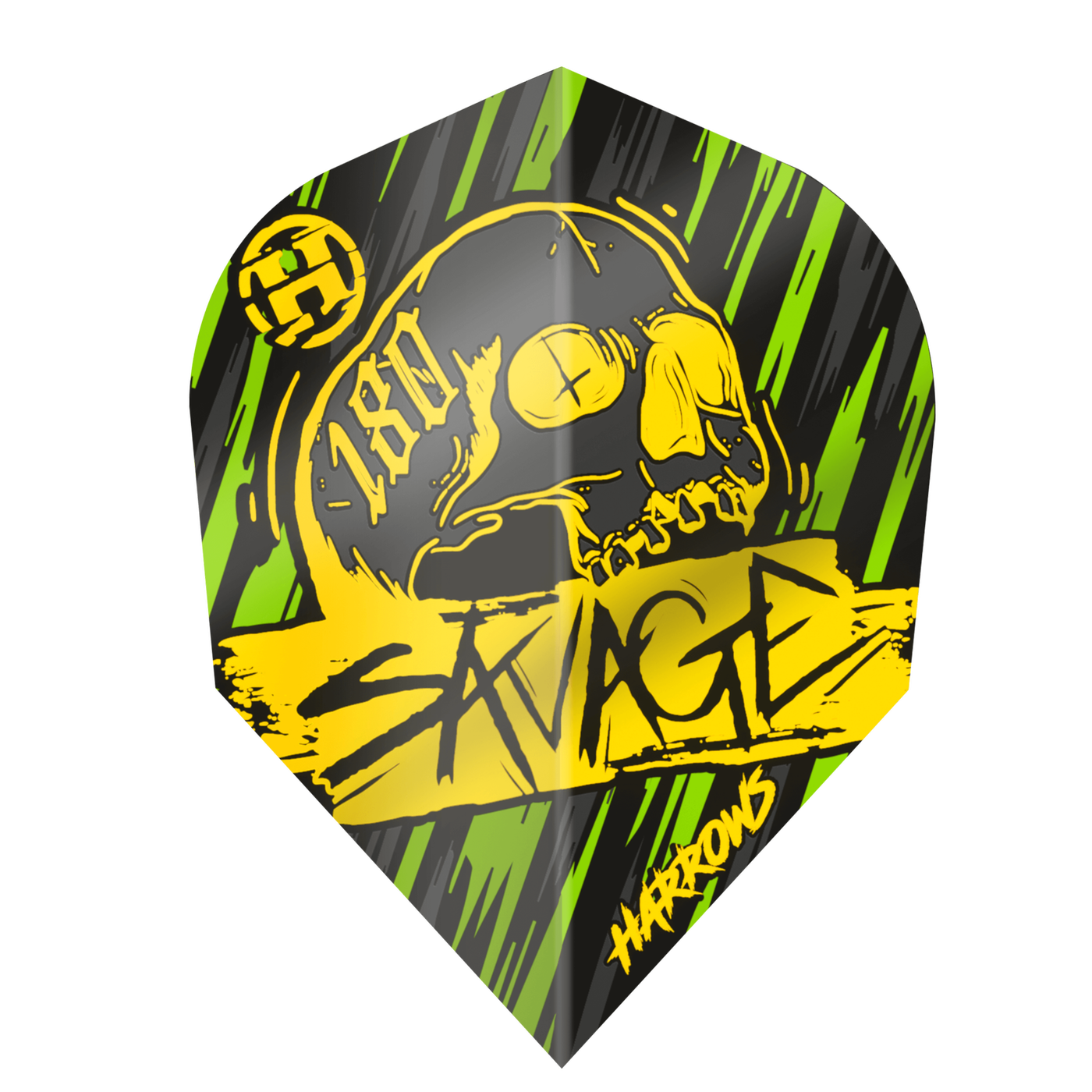 Harrows Savage Yellow Green NO6 - Dart Flights