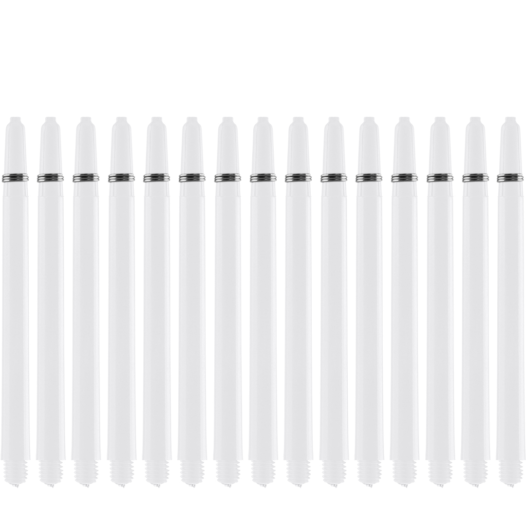 Bull's - 5-Pack Nylon The Original Long + Ring - White Darts Shafts